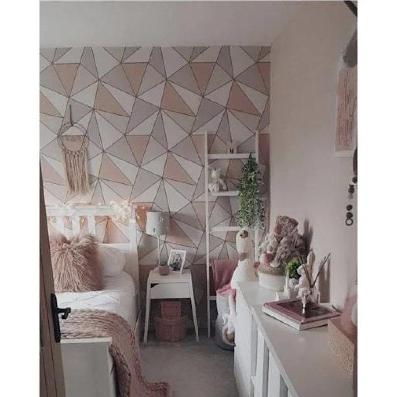 FD41993 APEX GEO ROSE GOLD WALLPAPER AAA Decorating